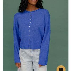 Roolee Blue Women's Cardigan Sweater